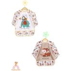 Bebechi Uzun Kollu Mama Önlüğü 2'li Set (6-24 Ay) Safari-Karaca - 6 - 24 Ay - Sarı