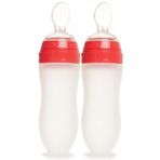 Bebedor 7509 2x120 ml Silikon Kaşıklı Şeffaf +6 Ay Biberon