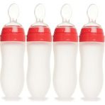 Bebedor 7509 4x120 ml Silikon Kaşıklı Şeffaf +6 Ay Biberon
