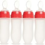 Bebedor 7509 6x120 ml Silikon Kaşıklı Şeffaf +6 Ay Biberon