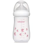 Bebedor 98322 Pembe Desenli Geniş Ağızlı 260 ml PP Biberon