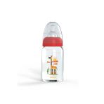 Bebedor Desenli Cam Biberon Zürafa Dar Ağız 125Ml 0Ay 30302