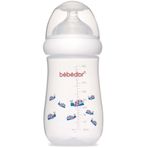 Bebedor Desenli Geniş Ağızlı PP Biberon, 260ml, Mavi