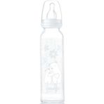 Bebedor Isıya Dayanıklı Cam Biberon 250ml, Beyaz