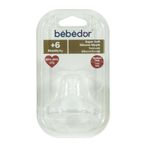 Bebedor Natural Geniş Ağız Biberon Emziği +6 Ay, Silikon, Orta Akış