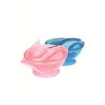 Bebedor Pembe Vakumlu Tabak ve Kaşık Seti