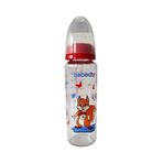 Bebedor Silikon Emzikli Orta Akış Kırmızı 250 ml Desenli Cam Biberon