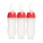 Bebedor Silikon Kaşıklı Biberon 120 ML, 6 Ay+, Şeffaf, 3'lü Set
