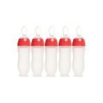 Bebedor Silikon Kaşıklı Biberon 120 ML, 6 Ay+, Şeffaf, 5'li Set