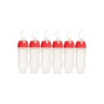 Bebedor Silikon Kaşıklı Biberon 120ml, 6 Ay+, Şeffaf, 6'lı Set