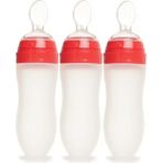 Bebedor Silikon Kaşıklı Biberon 120ML +6 Ay Şeffaf (KOD:7509) (3 Lü Set) - 120 ml