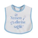Bebegen Annem Ellerine Sağlık Yazılı Mavi Önlük