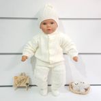 Bebegen Krem 4 Parça Triko Bebek Takımı