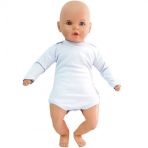 Bebegen Mavi Sade Uzun Kollu Alttan Çıt Çıtlı Badi Bebek Zıbını