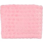 Bebegen Pembe Yıldız Kabartmalı Kalın Peluş Battaniye 100*120 cm - 100 x 120 cm