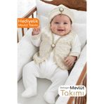 bebegen Tuğra Desenli Ekru Gold Şehzade Erkek Bebek Mevlüt Tulumu