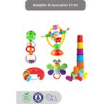Bebeğimin Ilk Oyuncakları 5'li Set - Eğitici Oyuncak & Çıngırak & Dişlik & Mama Sandalyesi Oyuncağı - Yok