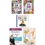 Bebeğimin Ilk Zeka Kartları + Ilk 50 Sözcük +Bebek Dokun Hisset Renkler ve Şekiller + Bebekler Ne Ister - Elif Pınar Çakır + Bebeğimin Beslenme Kitabı – 5’li Bebek Gelişimi Seti