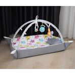 Bebeğimister Pamuk 100% Bebek Oyun Halısı ve Çocuk Alanı - 112 x 78 cm - Gri