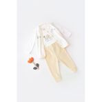 Bebek 3 Parça Kaplumbağa Kadife Yelek Takım, %80 Organik Pamuk & %20 Polyester, Bebek Ve Yenidoğan Serisi - Csyk6023