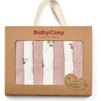 Bebek 7'li Mix Ağız Mendili 25X25 cm, %100 Organik Pamuk, Bebek ve Yenidoğan Serisi - CSY5961 - Pudra