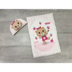 Bebek Alt Açma Minderi - Pembe - Beyaz