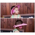 Bebek Banyo Şapkası Düğmeli Kulaklıklı Pembe - 3 - 4 Yaş