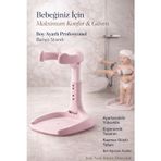 Bebek Banyo Yardımcısı Ayaklı Boy Ayarlı Yıkama Standı Katlanabilir Güvenli Bebek Duş Aparatı