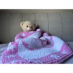Bebek Battaniyesi - Pembe - Beyaz