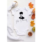 Bebek Beyaz Çıtçıtlı Body ATA2545, 1 Yaş
