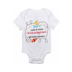 Bebek Beyaz Dünya Için Baskılı Zıbın Body, 1 Yaş