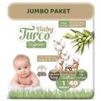 Bebek Bezi Doğadan Beden:1 ( 2-5kg) Yeni Doğan 40 Adet ( Göbek Bağı Oyuntulu) Jumbo Pk