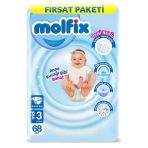 Bebek Bezi Fırsat Paketi 3 Beden 4-9 Kg 68 Adet