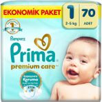 Bebek Bezi Premium Care 1 Numara 70 Adet Yenidoğan Ekonomik Paket - Standart