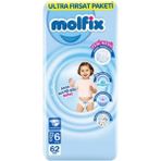 Bebek Bezi Ultra Fırsat Paketi 6 Beden 15+ Kg 62 Adet