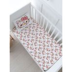 Bebek Boy Lastikli Çarşaf Seti - Cartoon Serisi - Hello Kitty Pattern