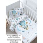 Bebek Boy Lastikli Çarşaf Seti - For Baby Serisi - Mavi Balonda Fil