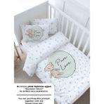 Bebek Boy Lastikli Çarşaf Seti - For Baby Serisi - Pembe Zeminli Kuğu