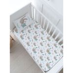 Bebek Boy Lastikli Çarşaf Seti - For Baby Serisi - Salopetli Tavşan