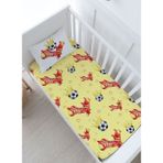 Bebek Boy Lastikli Çarşaf Seti - For Baby Serisi - Sarı - Kırmızı