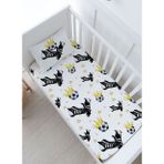 Bebek Boy Lastikli Çarşaf Seti - For Baby Serisi - Siyah - Beyaz