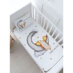 Bebek Boy Lastikli Çarşaf Seti - Pure Baby Serisi - Ayda Uyuyan Ördek