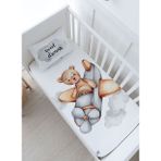 Bebek Boy Lastikli Çarşaf Seti - Pure Baby Serisi - Uçan Ayı