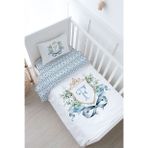 Bebek Boy Nevresim Takımı (100x150) - Blue Royal Series - F Harfi