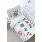 Bebek Boy Nevresim Takımı (100X150) - Cartoon Serisi - Renkli Köpekler Patchwork
