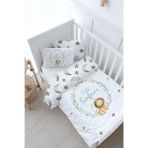 Bebek Boy Nevresim Takımı (100x150) - For Baby Serisi - Aslanlı Çember
