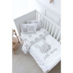 Bebek Boy Nevresim Takımı (100x150) - For Baby Serisi - Karakalem Tavşan