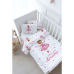 Bebek Boy Nevresim Takımı (100x150) - For Baby Serisi - Topuzlu Pembe Peri