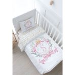Bebek Boy Nevresim Takımı (100x150) - Pink Royal Series - Ş Harfi