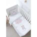 Bebek Boy Nevresim Takımı (100x150) - Pure Baby Serisi - Buluta Tırmanan Ayıcık